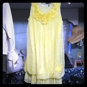 Cover charge yellow dress